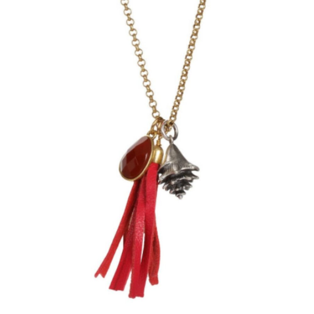 Lucky Brand Cuba Libre Necklace, like new, no tags, Leather Tassel